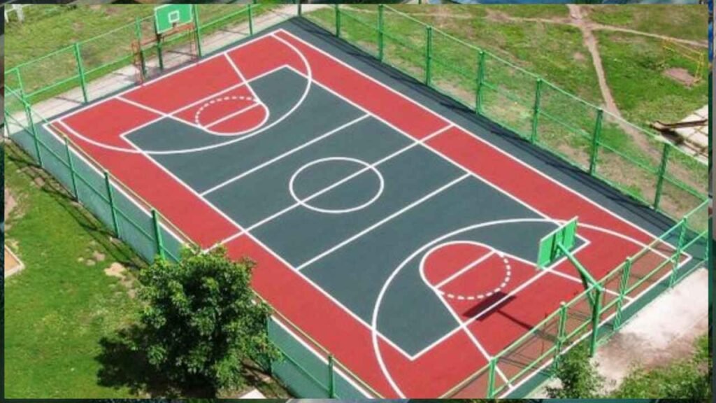 Build an outdoor basketball court