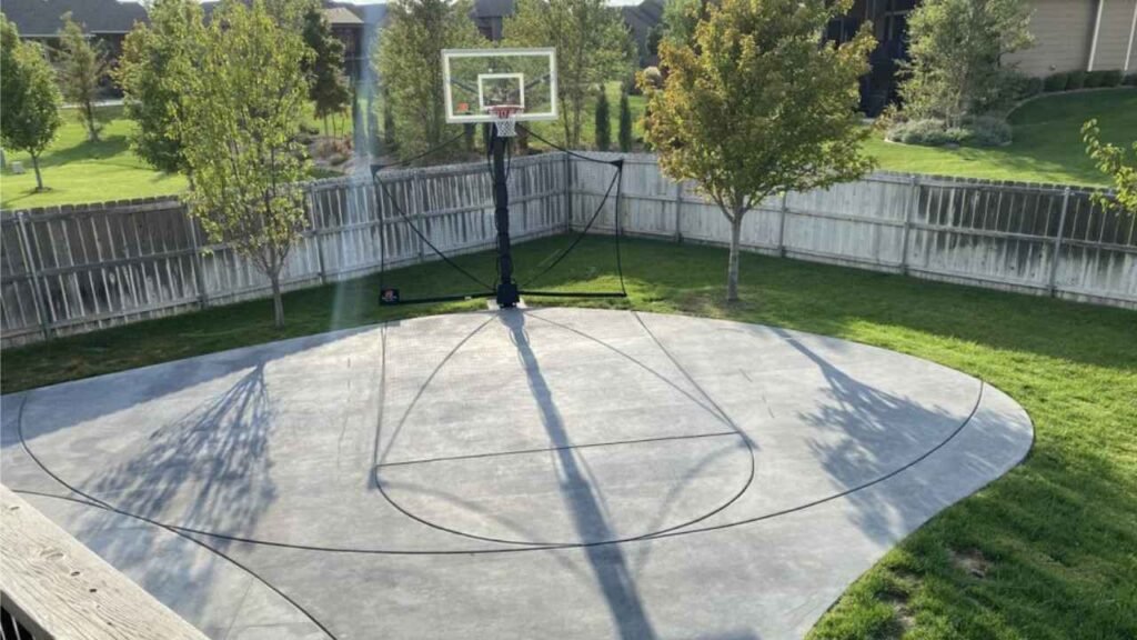 outdoor basketball courts made of