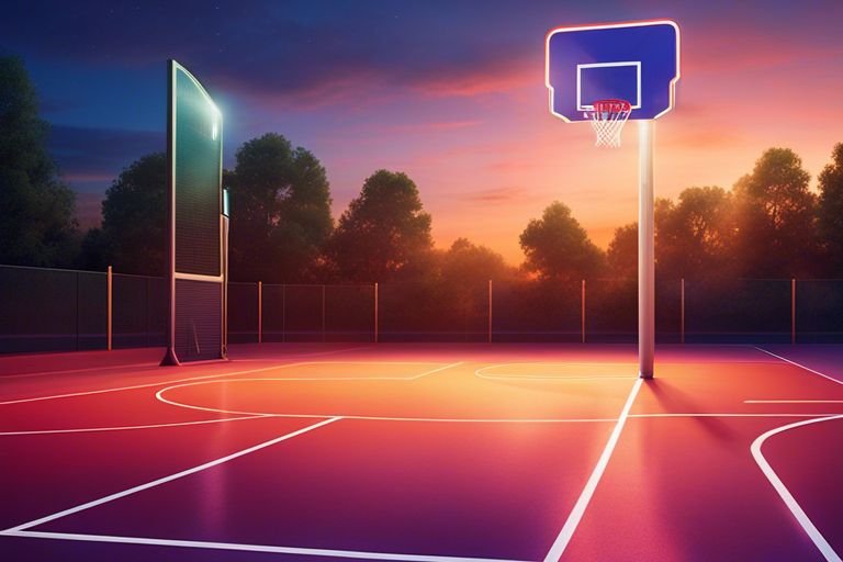 solar lights for a basketball court