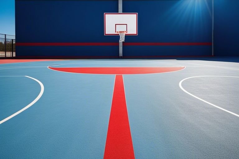 paint a basketball court on concrete