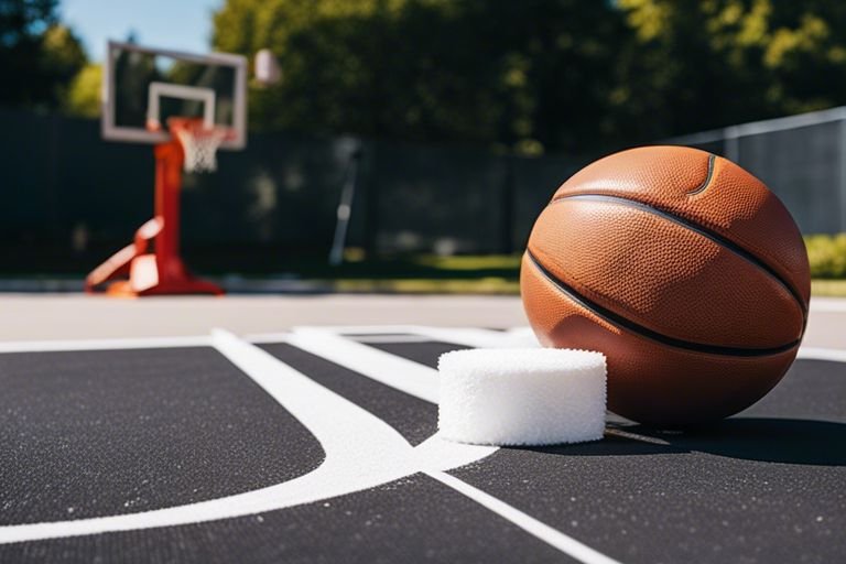 paint basketball court lines on asphalt