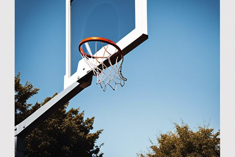 standard outdoor basketball ring size and height 