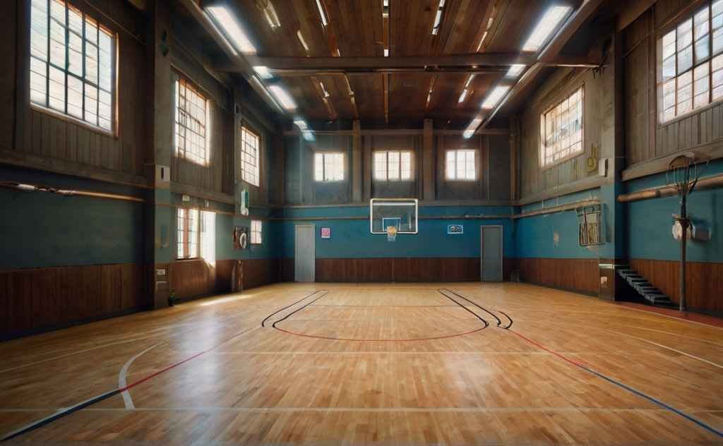 color of indoor basketball court