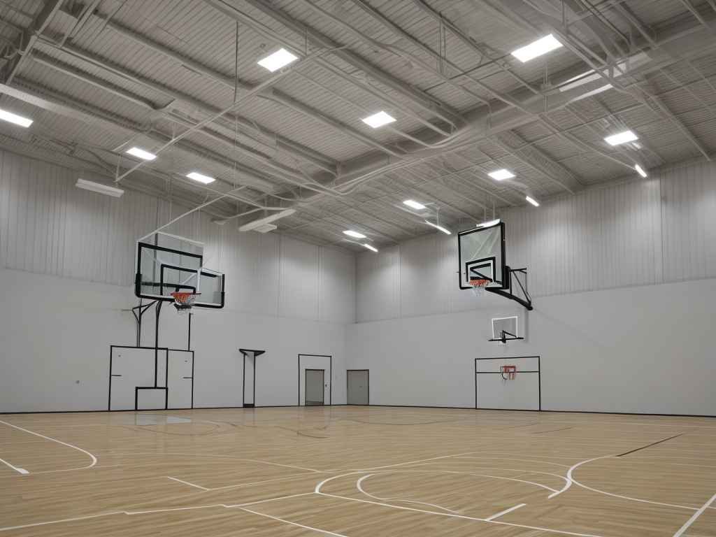 Indoor Basketball Court Lighting Layouts