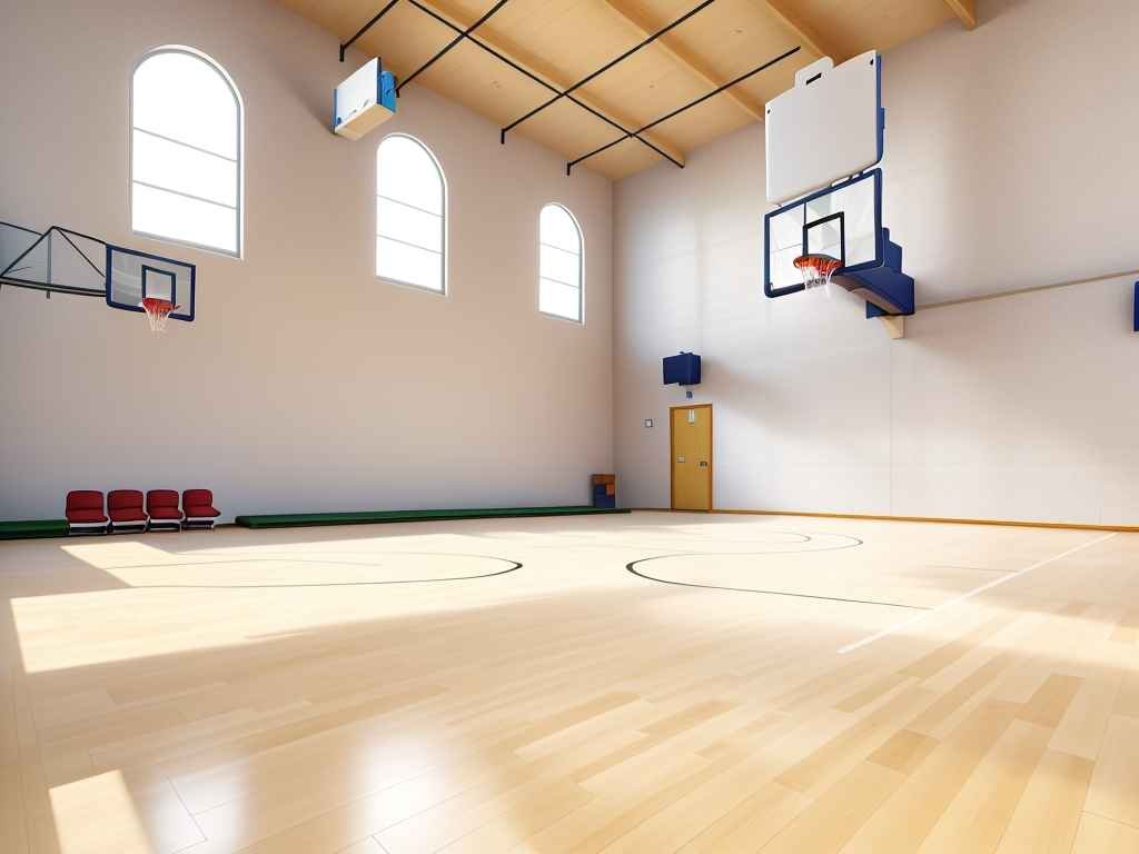 indoor basketball hoop out of wood