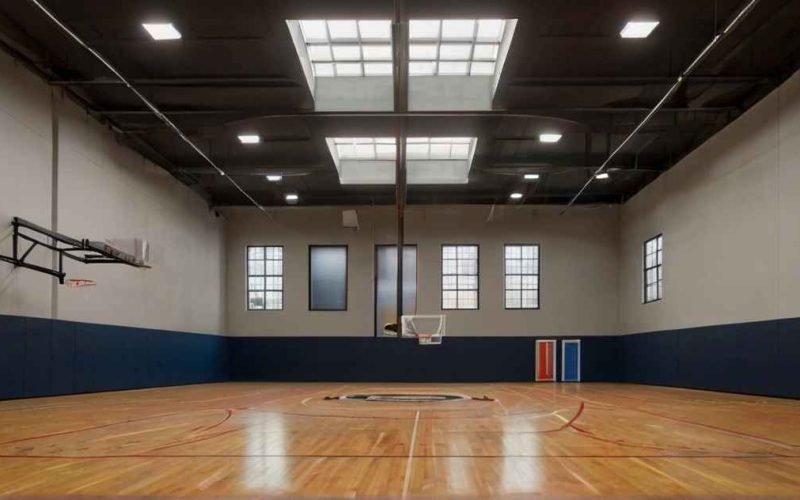 How high ceiling for indoor basketball court?