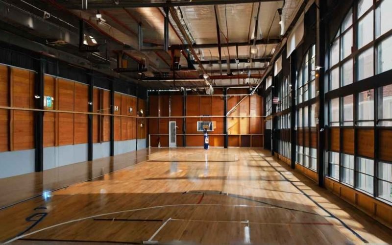 What is the size of an indoor basketball court?
