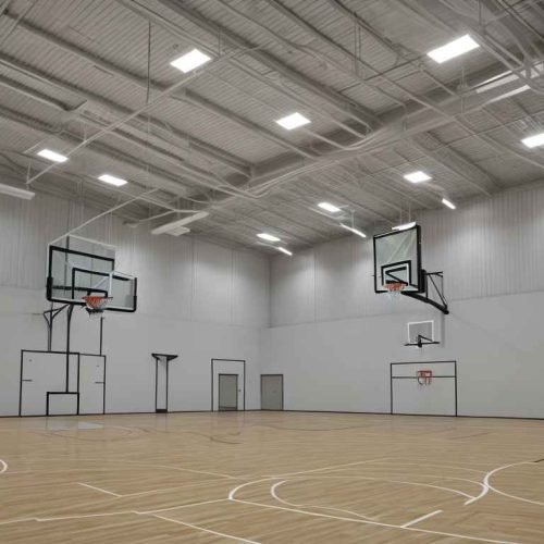 Indoor Basketball Court Lighting Layouts