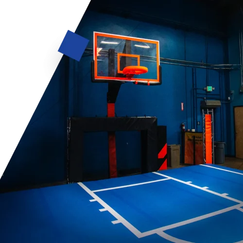 The trampoline basketball court cost