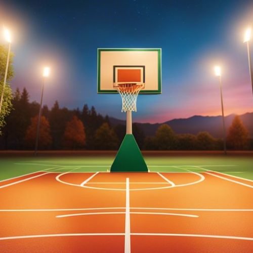 What are the benefits of using solar lights for a basketball court?