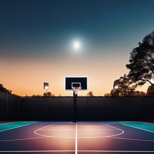 What factors should be considered when choosing solar lights for a basketball court?